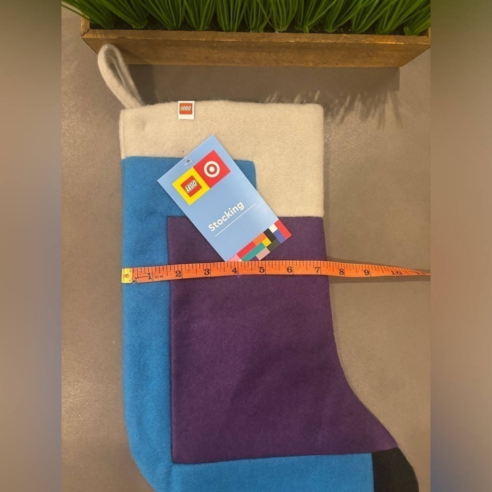Lego Christmas Stocking 20" Color Block Felt Blue/Purple Collection X Target - Picture 5 of 6